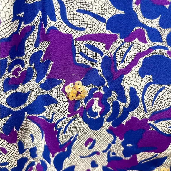 NWT Anthropologie Fei Scattered Sequins Floral Silk Skirt. Size 4 - Picture 5 of 9